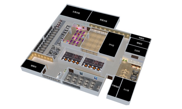 1700平方健身房配置方案-广西jiuyou.com九游健身器材有限公司