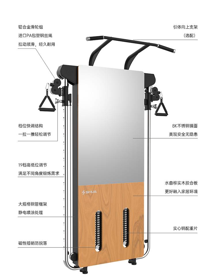 SH-G699 壁挂式拉绳训练器-广西jiuyou.com九游健身器材有限公司